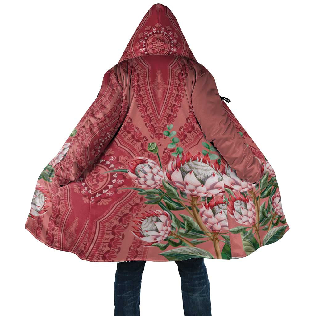Africa King Proteas Dashiki Motif Cloak Peach Style