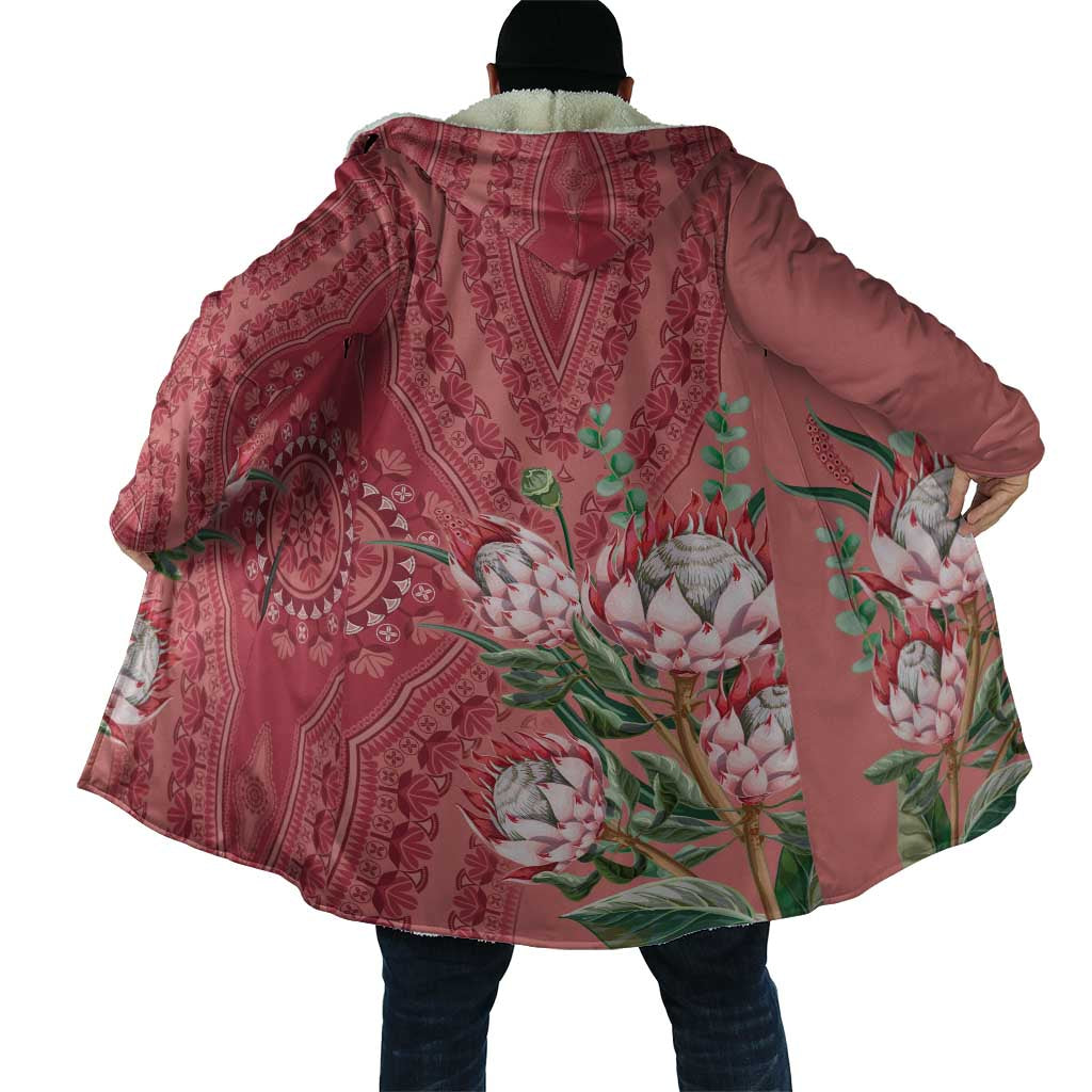 Africa King Proteas Dashiki Motif Cloak Peach Style