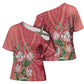 Africa King Proteas Dashiki Motif Cross Shoulder Shirt Peach Style