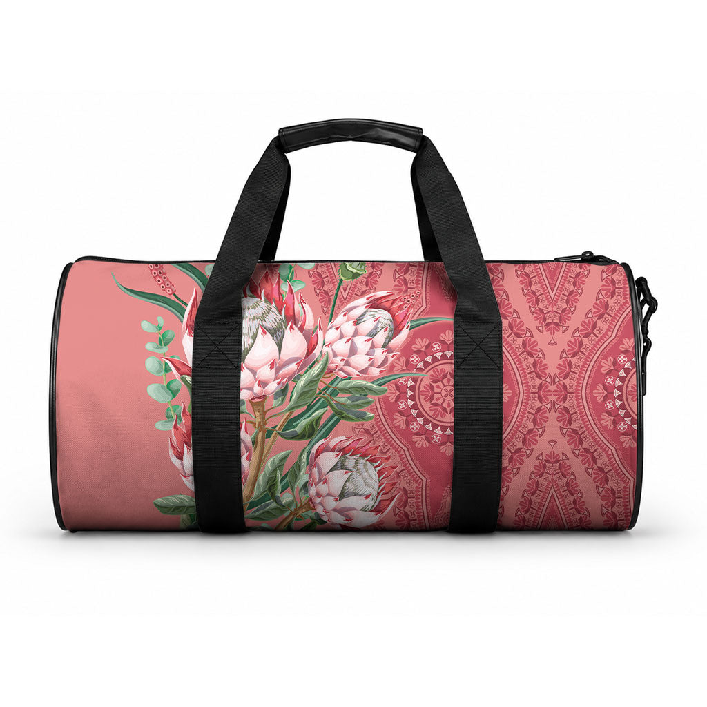 Africa King Proteas Dashiki Motif Duffle Bag Peach Style
