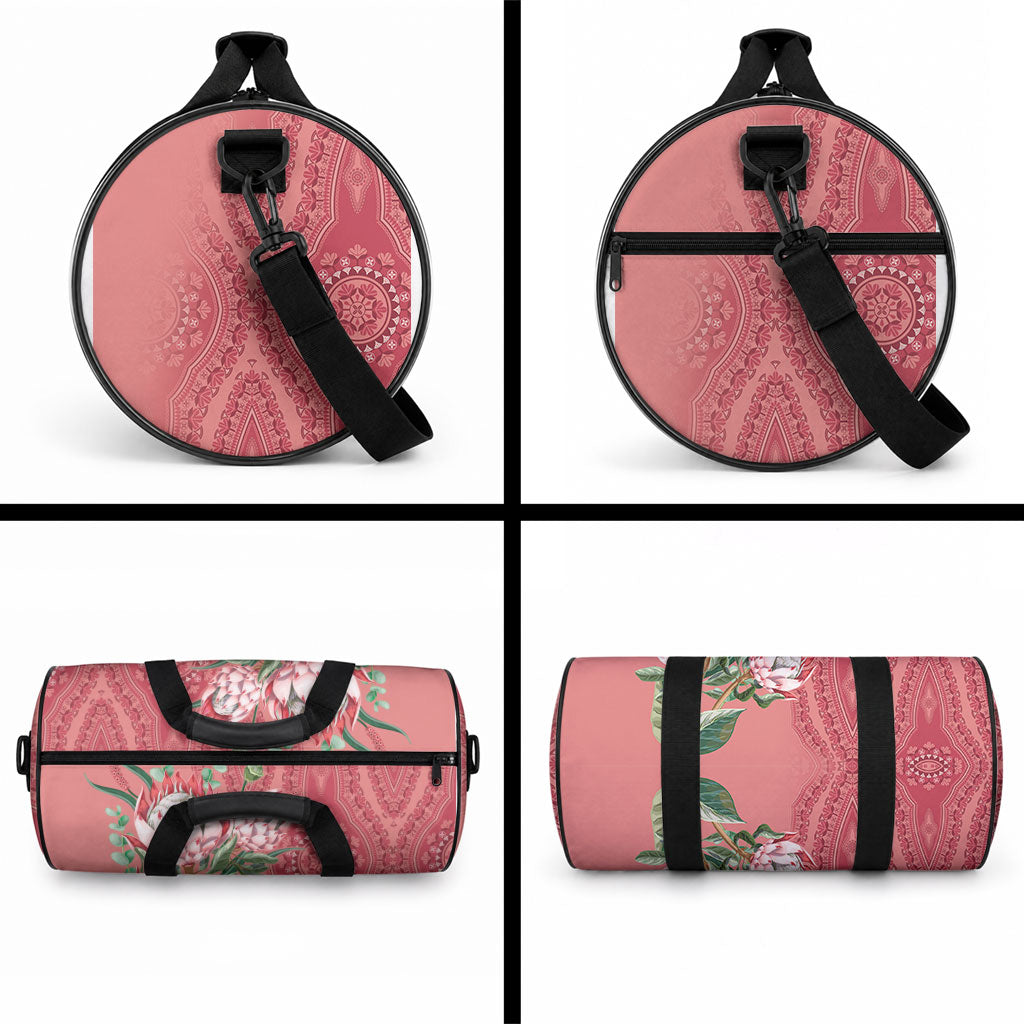 Africa King Proteas Dashiki Motif Duffle Bag Peach Style