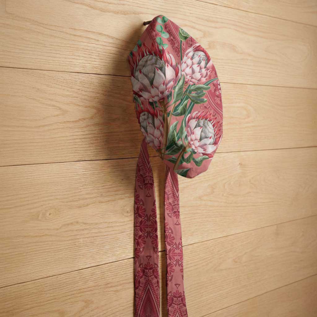 Africa King Proteas Dashiki Motif Easy Headwrap Peach Style