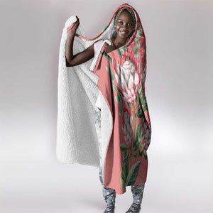 Afro King Proteas Dashiki Motif Hooded Blanket Peach Style