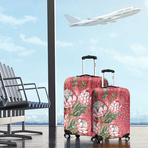 Afro King Proteas Dashiki Motif Luggage Cover Peach Style