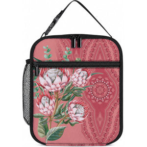 Africa King Proteas Dashiki Motif Lunch Bag Peach Style