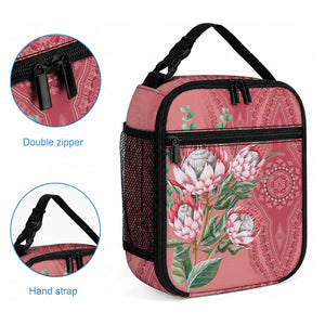 Africa King Proteas Dashiki Motif Lunch Bag Peach Style