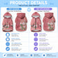 Africa King Proteas Dashiki Motif Pet Hoodie Peach Style