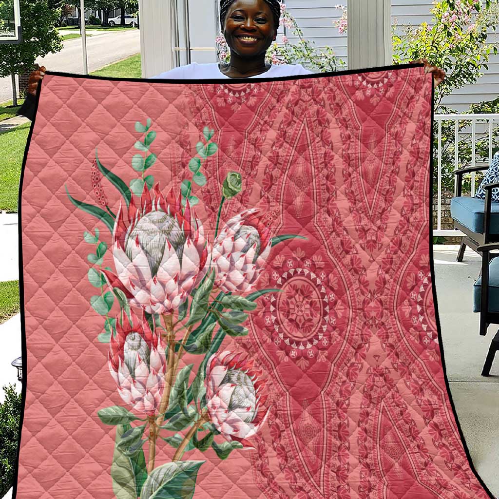 Afro King Proteas Dashiki Motif Quilt Peach Style