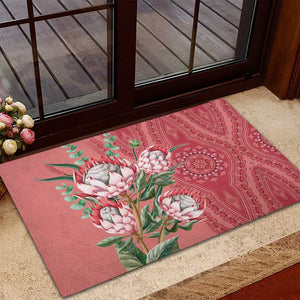 Afro King Proteas Dashiki Motif Rubber Doormat Peach Style