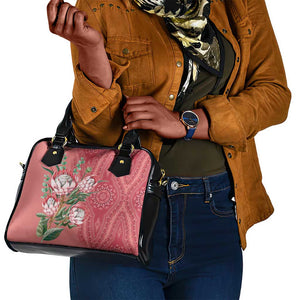 Afro King Proteas Dashiki Motif Shoulder Handbag Peach Style