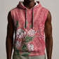 Afro King Proteas Dashiki Motif Sleeveless Hoodie Peach Style - African Pride