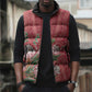 Africa King Proteas Dashiki Motif Sleeveless Puffer Jacket Peach Style