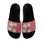 Africa King Proteas Dashiki Motif Slide Sandals Peach Style