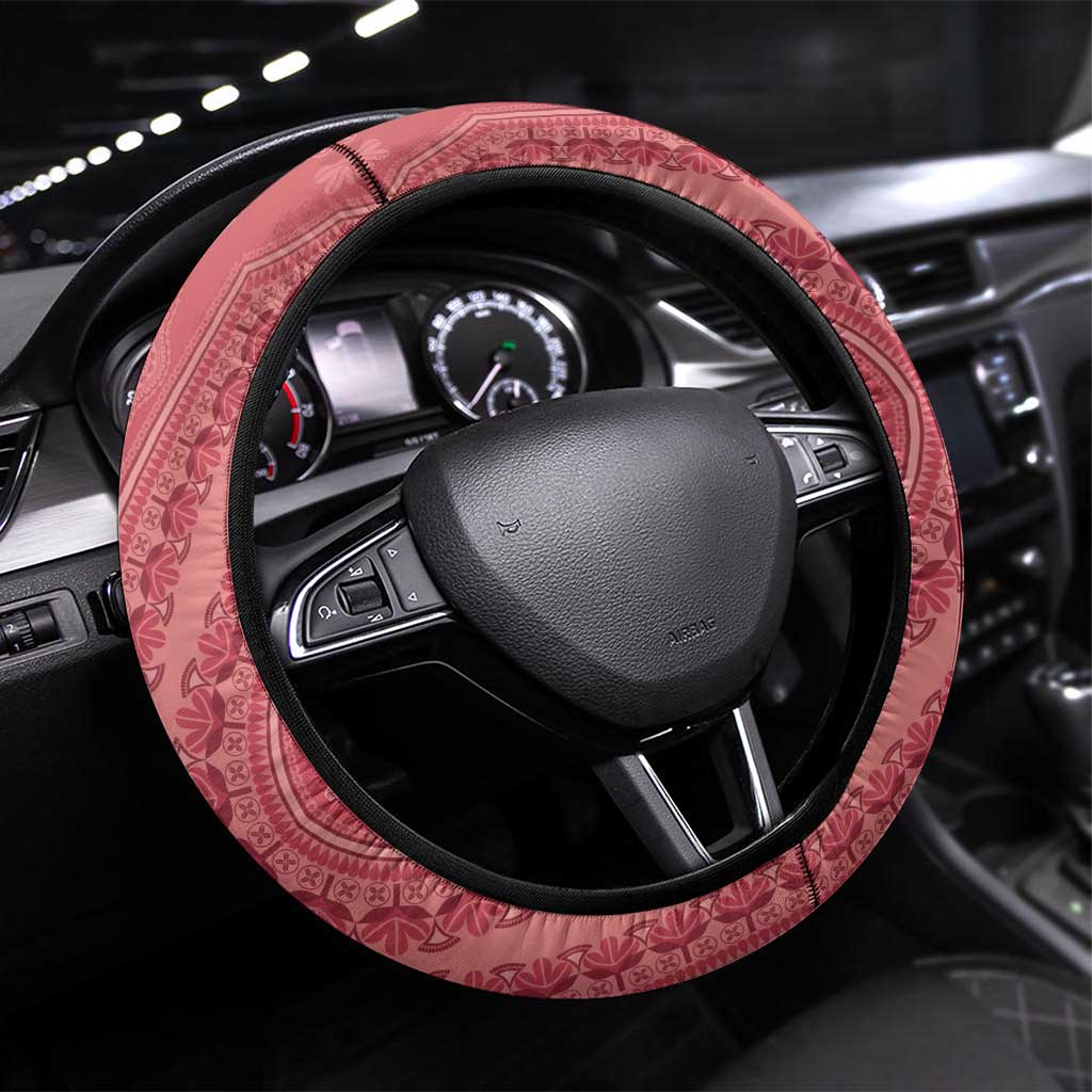 Afro King Proteas Dashiki Motif Steering Wheel Cover Peach Style