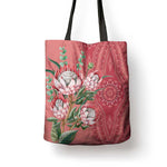 Africa King Proteas Dashiki Motif Tote Bag Peach Style