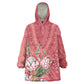 Afro King Proteas Dashiki Motif Wearable Blanket Hoodie Peach Style