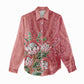 Afro King Proteas Dashiki Motif Women Casual Shirt Peach Style LT9