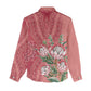 Afro King Proteas Dashiki Motif Women Casual Shirt Peach Style LT9
