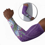 Africa King Proteas Dashiki Motif Arm Sleeves Violet Style