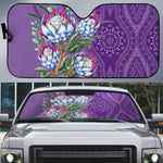 Africa King Proteas Dashiki Motif Auto Sun Shade Violet Style