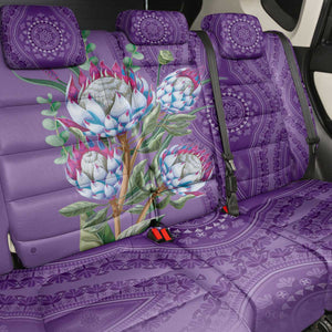 Afro King Proteas Dashiki Motif Back Car Seat Cover Violet Style