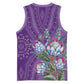 Afro King Proteas Dashiki Motif Basketball Jersey Violet Style LT9