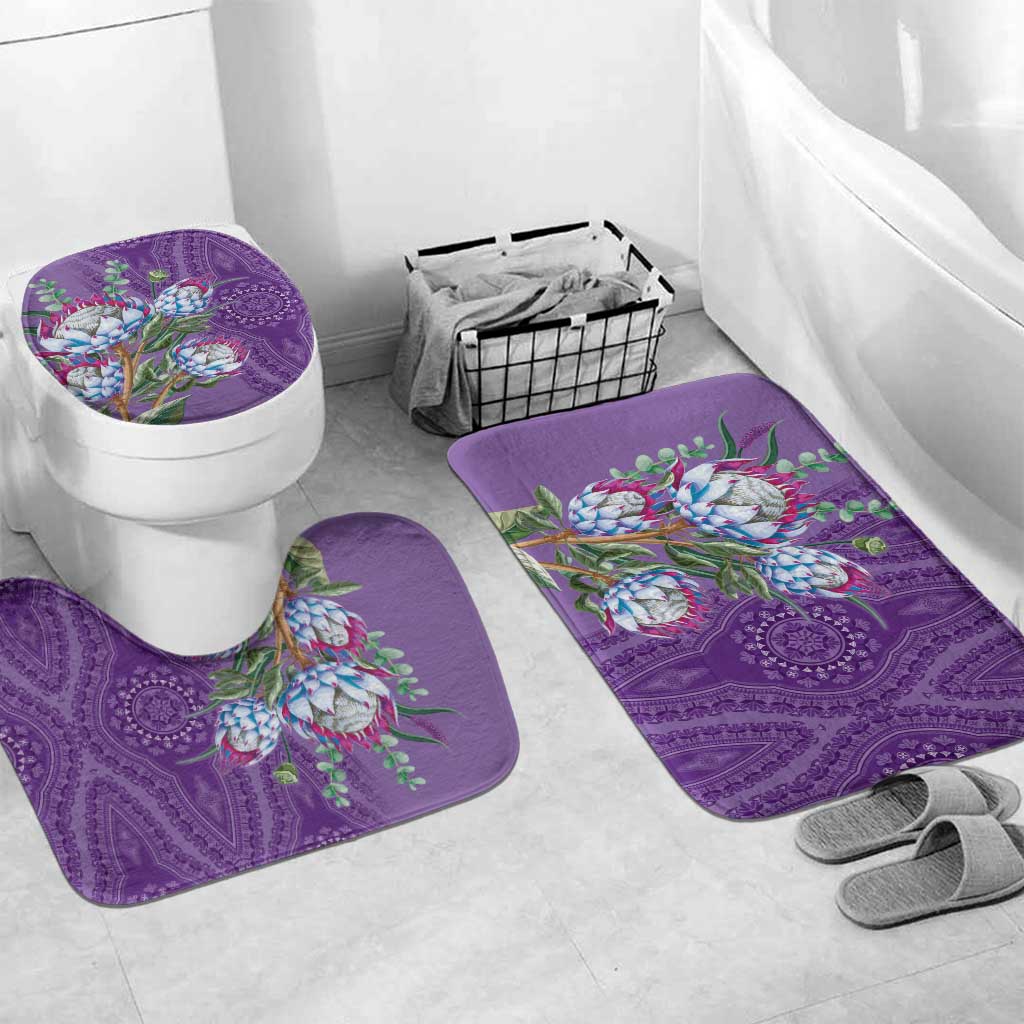 Africa King Proteas Dashiki Motif Bathroom Set Violet Style