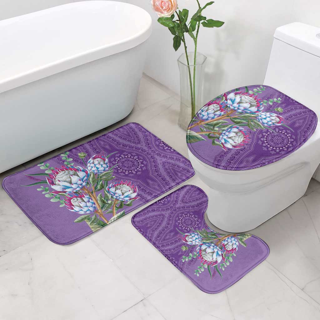 Africa King Proteas Dashiki Motif Bathroom Set Violet Style