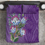 Afro King Proteas Dashiki Motif Bedding Set Violet Style