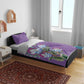 Afro King Proteas Dashiki Motif Bedding Set Violet Style