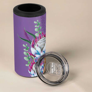 Afro King Proteas Dashiki Motif 4 in 1 Can Cooler Tumbler Violet Style