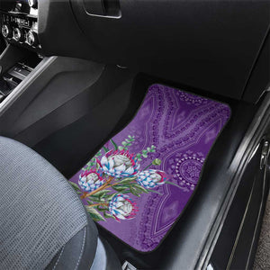 Afro King Proteas Dashiki Motif Car Mats Violet Style