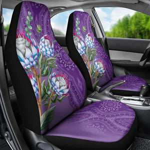 Afro King Proteas Dashiki Motif Car Seat Cover Violet Style