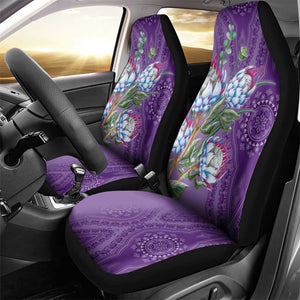 Afro King Proteas Dashiki Motif Car Seat Cover Violet Style