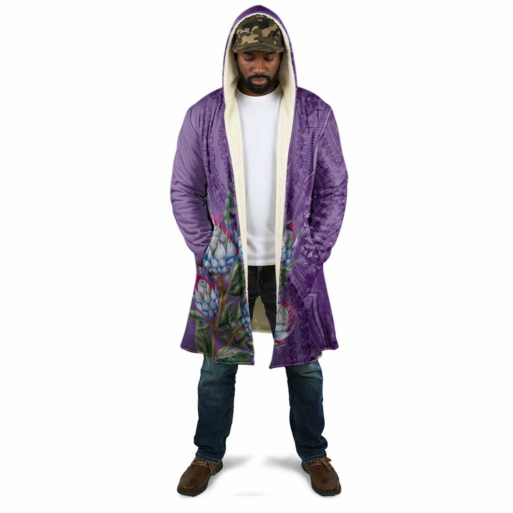 Africa King Proteas Dashiki Motif Cloak Violet Style