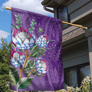 Afro King Proteas Dashiki Motif Garden Flag Violet Style