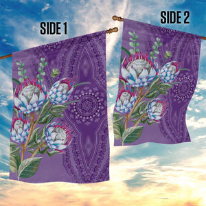 Afro King Proteas Dashiki Motif Garden Flag Violet Style