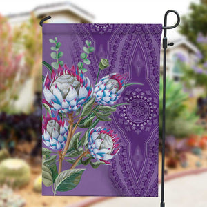 Afro King Proteas Dashiki Motif Garden Flag Violet Style