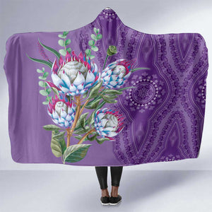 Afro King Proteas Dashiki Motif Hooded Blanket Violet Style