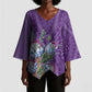 Africa King Proteas Dashiki Motif Kimono Sleeve Blouse Violet Style