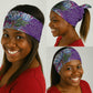 Afro King Proteas Dashiki Motif Neck Gaiter Violet Style LT9