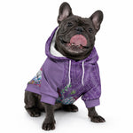 Africa King Proteas Dashiki Motif Pet Hoodie Violet Style