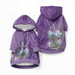 Africa King Proteas Dashiki Motif Pet Hoodie Violet Style