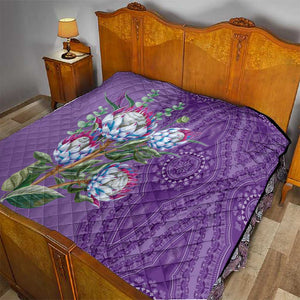 Afro King Proteas Dashiki Motif Quilt Violet Style