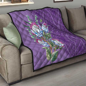 Afro King Proteas Dashiki Motif Quilt Violet Style