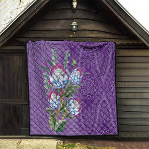 Afro King Proteas Dashiki Motif Quilt Violet Style