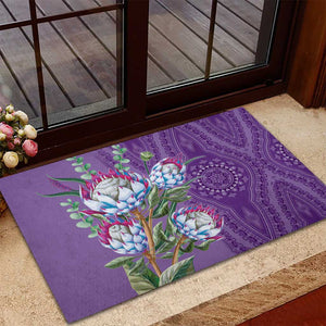 Afro King Proteas Dashiki Motif Rubber Doormat Violet Style