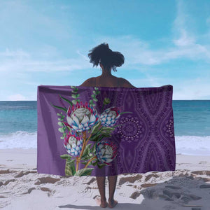 Afro King Proteas Dashiki Motif Sarong Violet Style