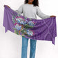 Africa King Proteas Dashiki Motif Simple Headwrap Violet Style