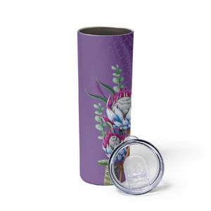 Afro King Proteas Dashiki Motif Skinny Tumbler Violet Style